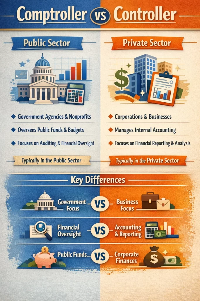 Comptroller vs Controller: Key Role Differences